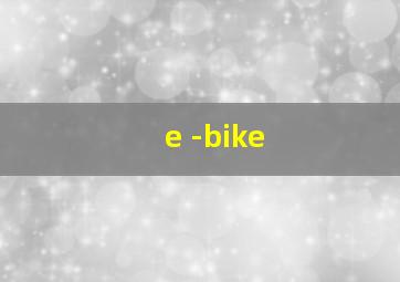 e -bike